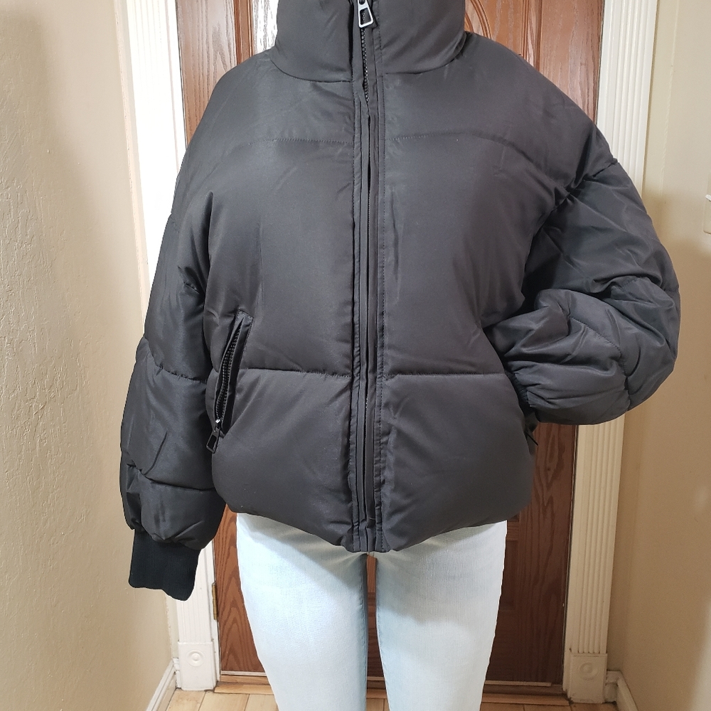 Puffer jacket black size L.